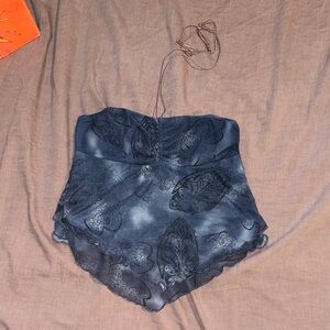 SHEIN Dark Blue Patterned Tank Top